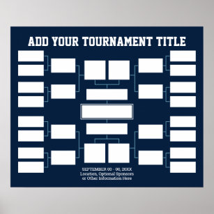 Poster Suporte para torneio desportivo - 16 equipes - Mar