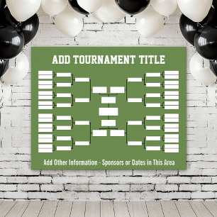 Poster Suporte para torneio desportivo - 32 equipes verde
