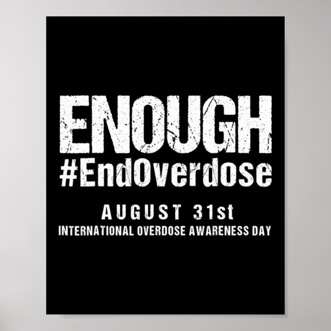 Poster Suporte Parar Sobredosagem Internacional (Frente)