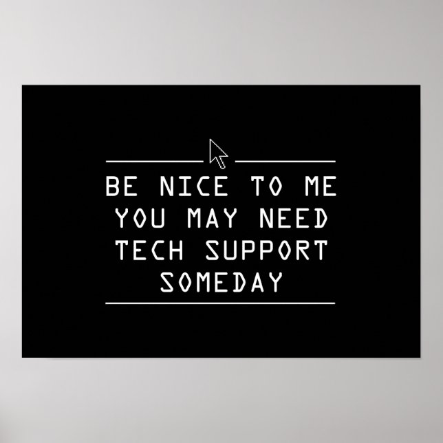 Pôster Suporte técnico algum dia (Frente)