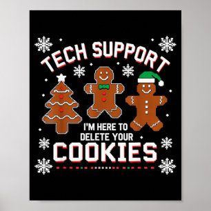 Poster Suporte Técnico de Natal Aqui Para Excluir Cookies