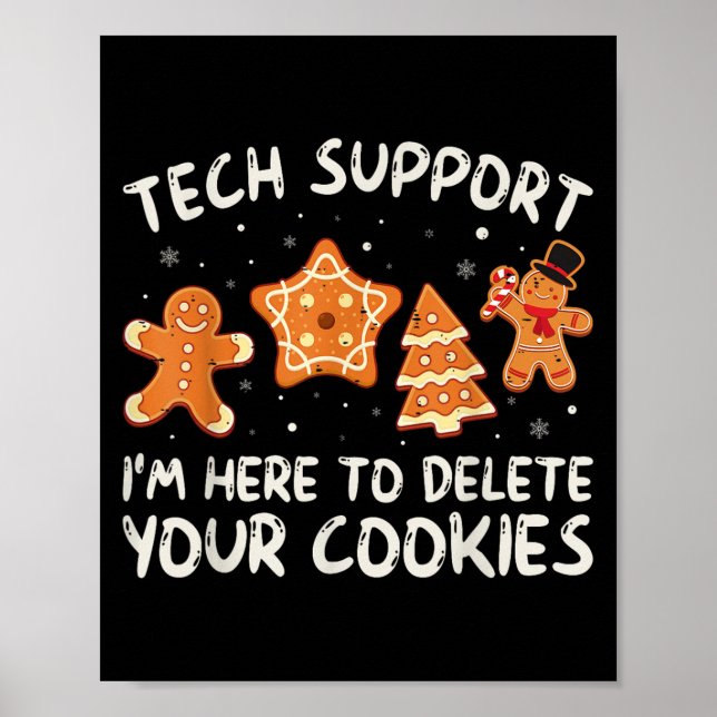 Poster Suporte Técnico De Natal Aqui Para Excluir Cookies (Frente)