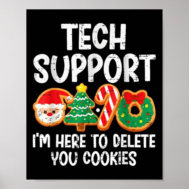 Poster Suporte Técnico De Natal Aqui Para Excluir Cookies (Frente)