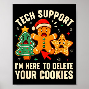 Poster Suporte Técnico de Natal Aqui Para Excluir Cookies
