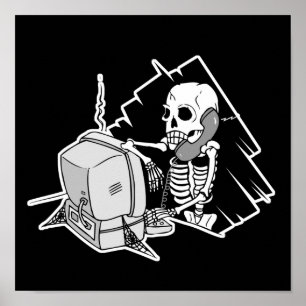 Poster suporte técnico para esqueletos ininterruptos