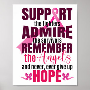 Poster Suportem O Cancer A Da Mama De Combatentes Do Canc