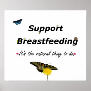Poster Support Breastfeeding nature design