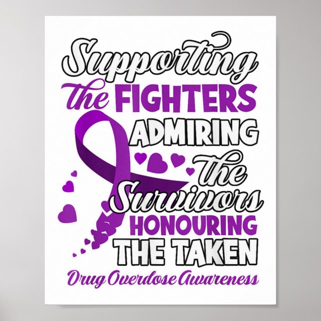 Poster Support Fighter Honouring Taken Substance Overdose (Frente)