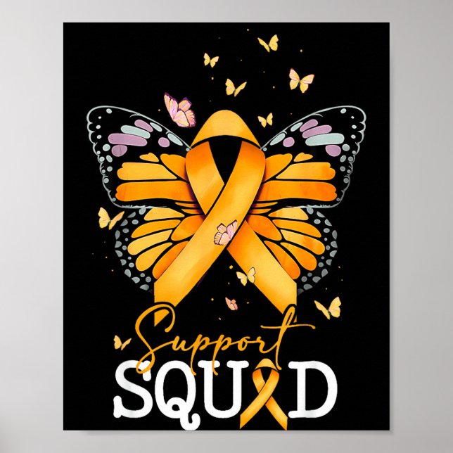 Poster Support Squad Orange Ribbon Multiple Sclerosis Awa (Frente)