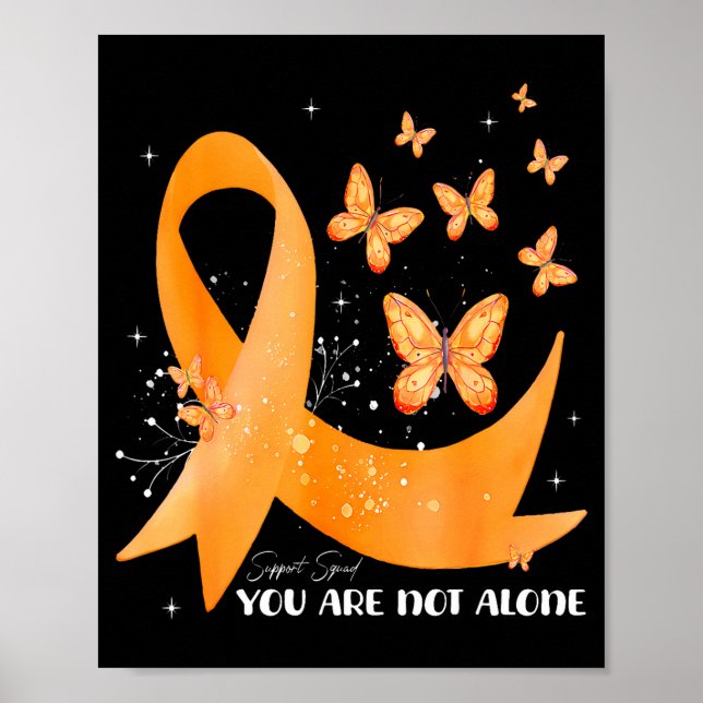Poster Support Squad Orange Ribbon Multiple Sclerosis Awa (Frente)