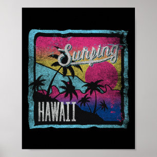 Poster Surf Aloha Hawaii Surfing Luau Havaiana Vacinação