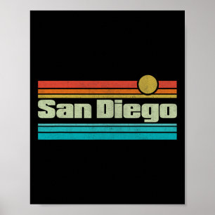 Poster Surf Califórnia Ca San Diego anos 70 e 80 