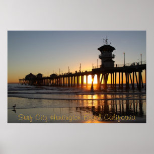Poster Surf City HB CA