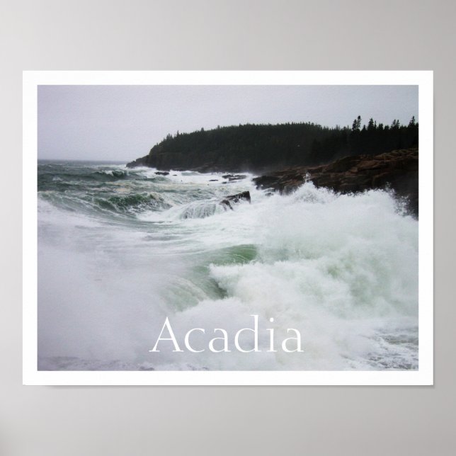 Pôster Surf de queda, Parque Nacional Acadia (Frente)
