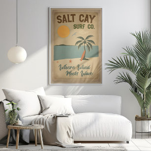 Poster Surf do compartimento do sal Co. Design costeiro d