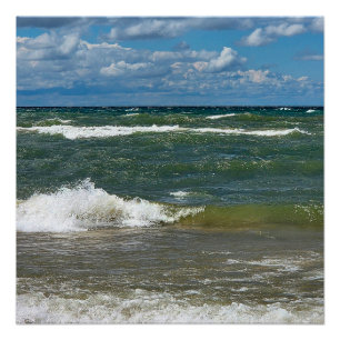 Pôster Surf do Lago Michigan