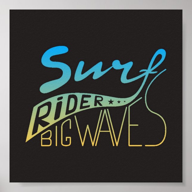 Poster Surf Rider Grandes Ondas (Frente)