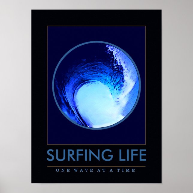 Poster surf. surfar. uma onda de cada vez (Frente)