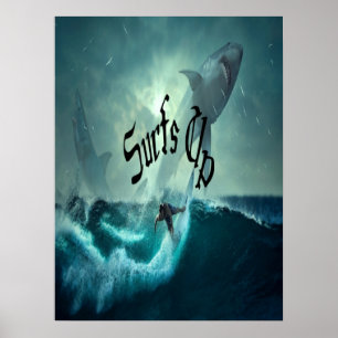Poster Surf Vintage California
