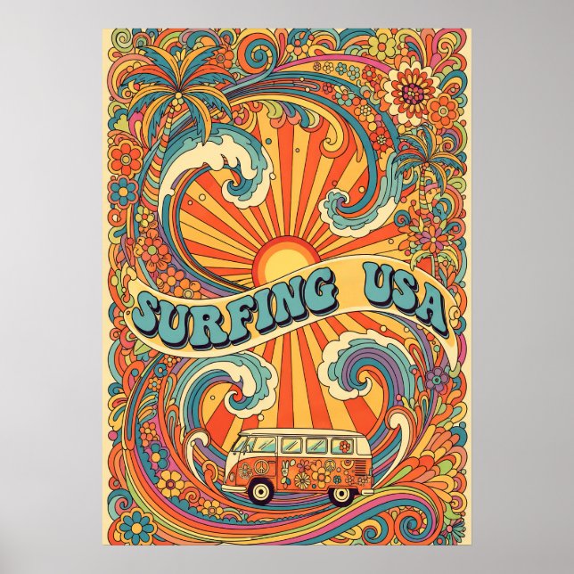 Poster Surfando EUA V09 (Frente)