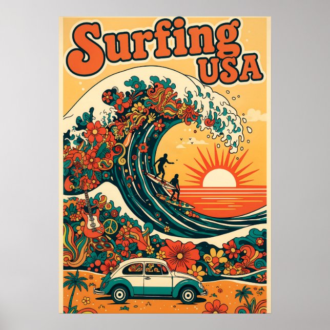 Poster Surfando EUA V10 (Frente)