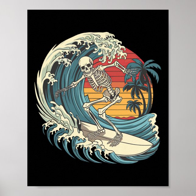 Poster Surfando no Esqueleto  (Frente)