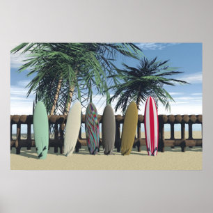 Poster surfando o dia ausente