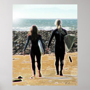 Poster surfando surreal 1 do safari