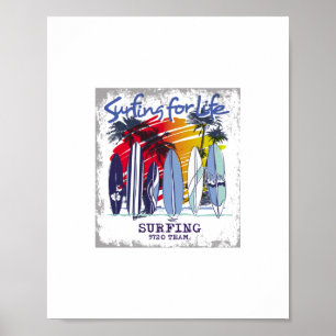 Poster surfar na vida