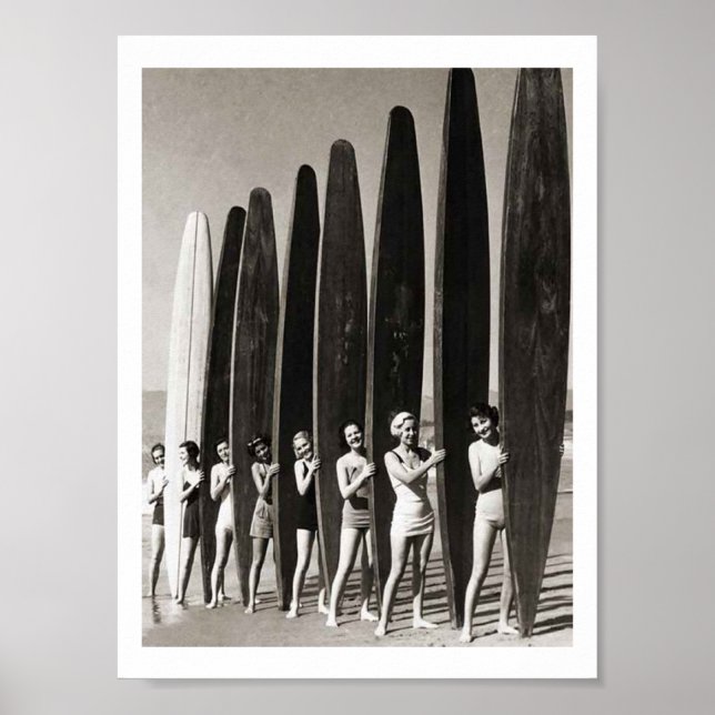 Poster Surfar nos EUA com o Longo Conselho em (Frente)