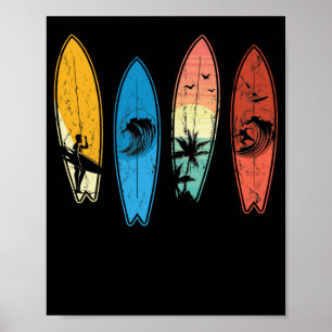 Poster Surfboard Classic Retro Surfboard Surfboard