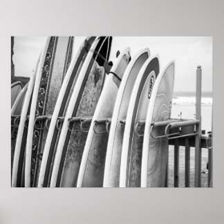 Poster Surfboards na Arte Costeira de Rack de Praia