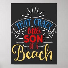 Poster Surfe Amigável De Verão