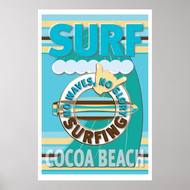 Poster Surfe Cocoa Beach (Frente)