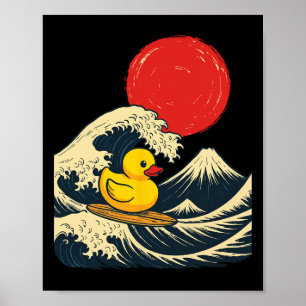 Poster Surfe de Pato de Borracha Japonês _3