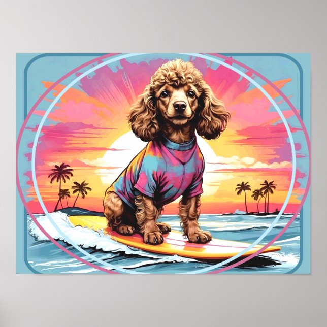 Poster Surfe de Poodle (Frente)