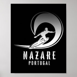 Poster Surfe Nazare, Surfe Nazare Em Portugal, Tubo Surf