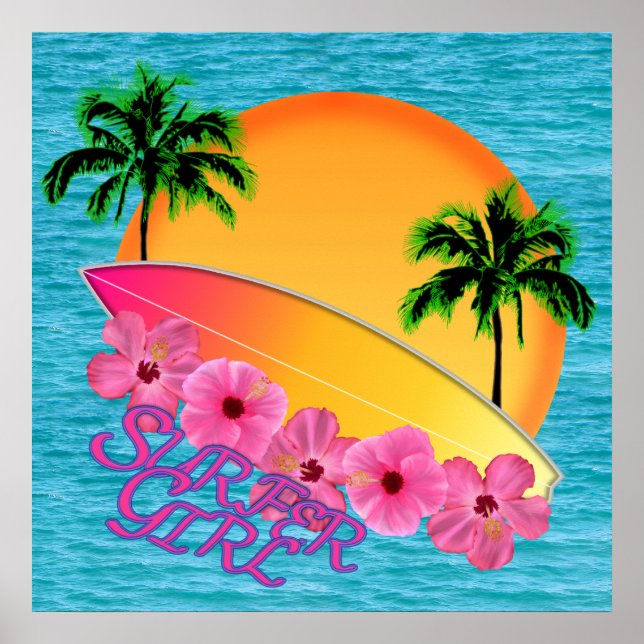 Pôster Surfer Girl (Frente)