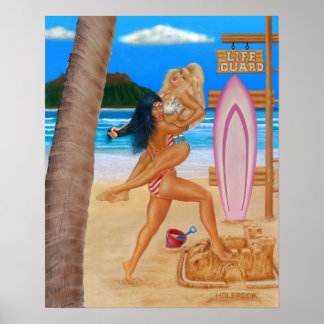 POSTER SURFER GIRLS CATIGL