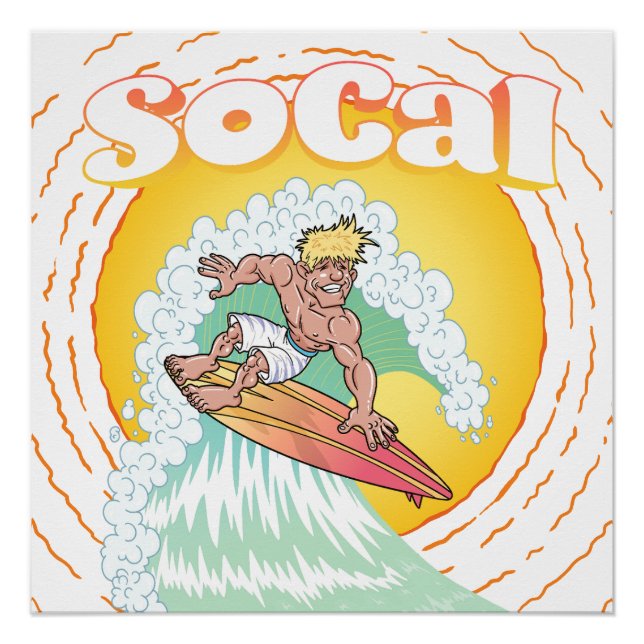 Pôster Surfer SoCal (Frente)