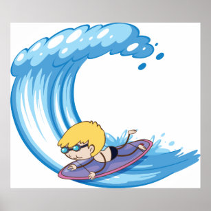Poster Surfing Boy