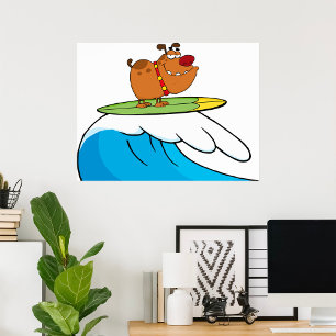 Poster Surfing Buldogue