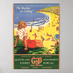 Poster Surfing Resorts - Austrália