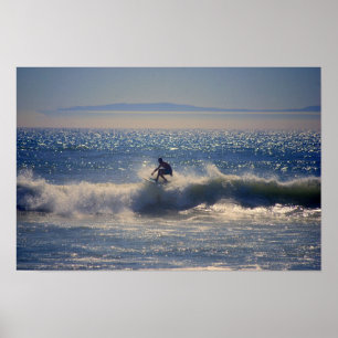 Pôster Surfista em Huntington Beach, Califórnia
