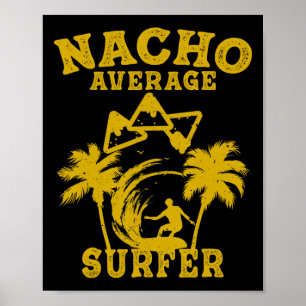 Poster Surfista Surfando Diversão Nacho Surfista Médio Ci