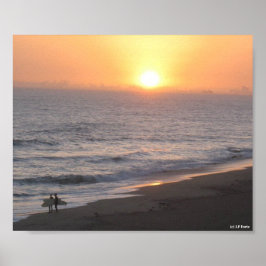 Poster Surfistas do Pôr do Sol