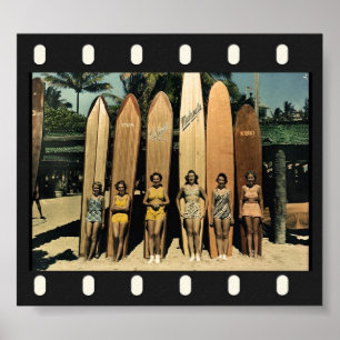 Poster Surfistas do vintage