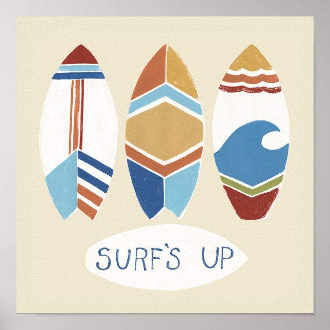 Poster Surf's Up! Surfboards (Frente)