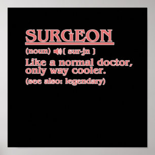 Poster Surgeon Definition Surgery Medical Doctor Neurolog