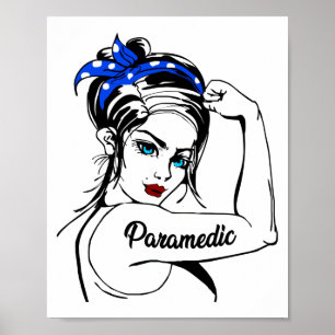 Poster Surgimento do paramédico EMS Rosie The Riveter
